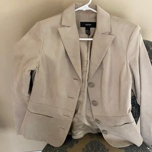 Swede jacket taupe color